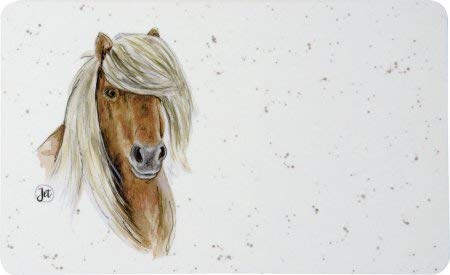 IHR - 859800 - Frühstücksbrettchen, Farmfriends, Pferd, Melamin, 23,5cm x 14,5cm, naturweiß