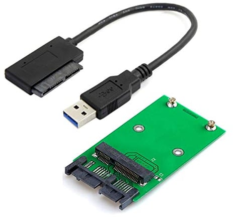 cablecc Adaptateur USB 3.0 vers SSD mSATA 50 Broches et Adaptateur Micro SATA 7 + 9 16 Broches de 4,6 cm pour Carte PCBA USB 3.0 vers SSD mSATA 50 Broches et Adaptateur Micro SATA 7 + 9 16 Broches de