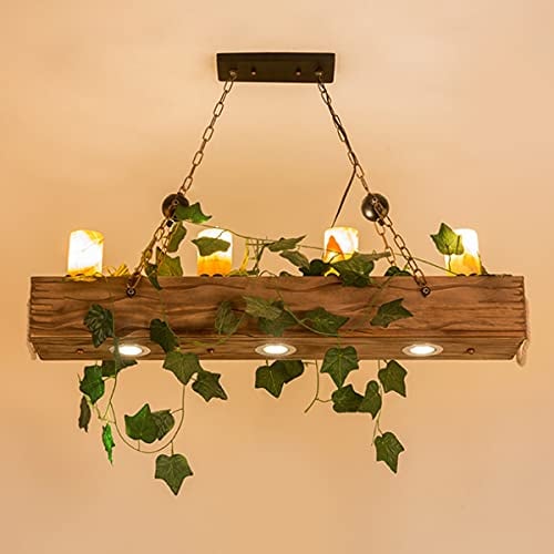 LED Retro Esstisch Hängelampe 4 Flammen Industrie Pendelleuchte Kreative Holz Restaurant Kronleuchter Höhenverstellbare Für Cafe Bar Korridor Hängeleuchte Retro Wohnzimmer Dekoration Deckenleuchte