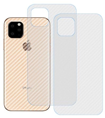 Yidai-Silu 3pcs Folie für iPhone 13 Rückseite Folie 【Kohlefaser Atmungsaktiv Struktur, Anti-Rutsch, Anti-Fingerabdruck】 Kratzfest Back Klebefolie für iPhone 13 Protector Film
