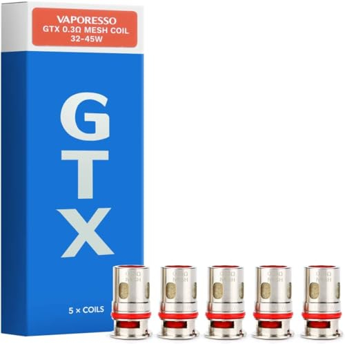 V.aporesso GTX Coil 0.3ohm Mesh Coil Atomizador Core Para Vaporesso GEN PT60 Kit/GEN PT80S kit/LUXE X Kit/LUXE XR Kit/XR MAX Kit XR MAX (10 pcs 0.3ohm)