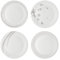 Royal Doulton Pacific Stone Set of 4 Dinner Plates, 11in, Multi-Colour, White/Stone