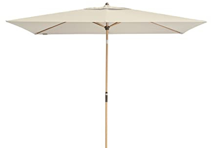 Doppler Alu Wood Ultra Mittelstockschirm, anthrazit, Alu/Polyester, 300x200x258 cm, inkl. Kurbel, Holzoptik