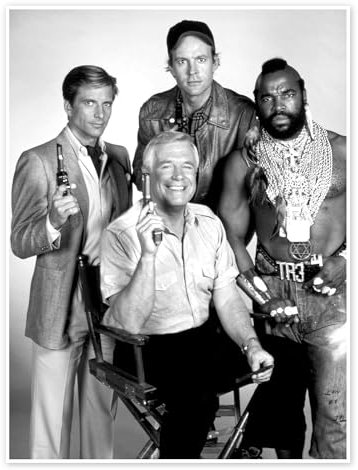 Das A-Team I Poster 50 x 70 cm Schwarz-Weiß Wandbilder Wanddeko