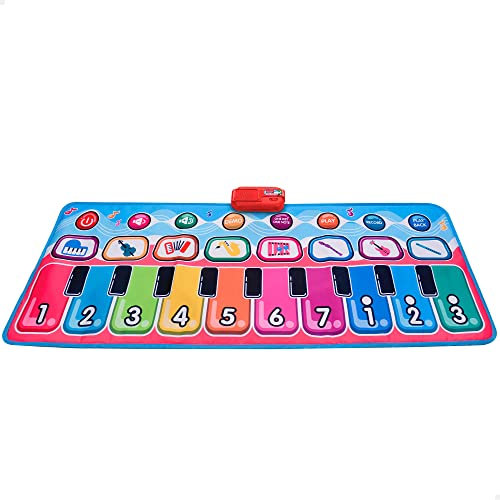 BONTEMPI 46943 - Kinderteppich Musikalisch Mehrfarbig Interaktiv 10 Tasten / Klavierteppich Kinder Klavier / Musik-Teppich Kinder Kinderteppich Kinder