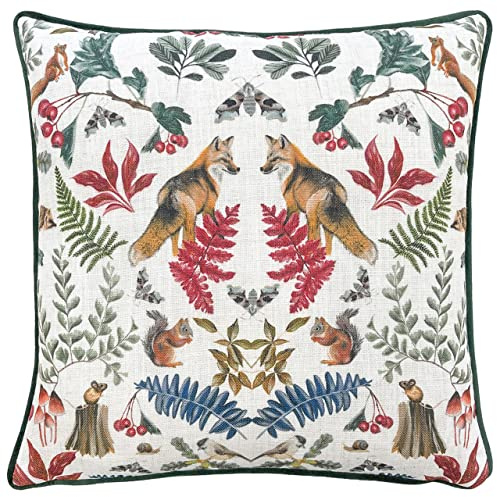 Evans Lichfield Mirrored Fox Cushion Cover