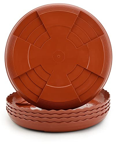 TSLBW 5 Pcs Blumentopf Untersetzer Pflanzkübel oder Untersetzer Untersetzer für Blumentöpfe Pflanze Untertassen Plastik Blumentopf Untersetzer Rund Gartenpflanzen Untersetzer Rund Blumentopf