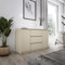 3E 3xE living.com Commode 2 Portes 3 tiroirs L : 120 cm, H : 78 cm, P : 40 cm, Couleur : Beige