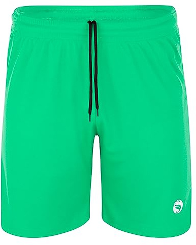 STARK SOUL Sporthose kurz ohne Innenslip - feuchtigkeitstransportierende Trainingshose, elastischer Bund, Herren und Kinder Größen, Grün, Größe L