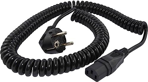 IEC Kabel HAWA R6503 schwarz 2,3 m Spiralkabel
