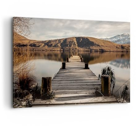ARTTOR Bilder auf Leinwand 120x80cm Wandbild Landschaften Brücken - 5888
