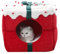 PETCUTE Weihnachtsbox Katzenbett,Weihnachts-Katzenhaus mit Rutschfester Unterseite,Warme Katzenhaus Indoor mit Abnehmbares und Waschbares Kissen,Katzen Höhle Bett Party Dekorationen für Kätzchen