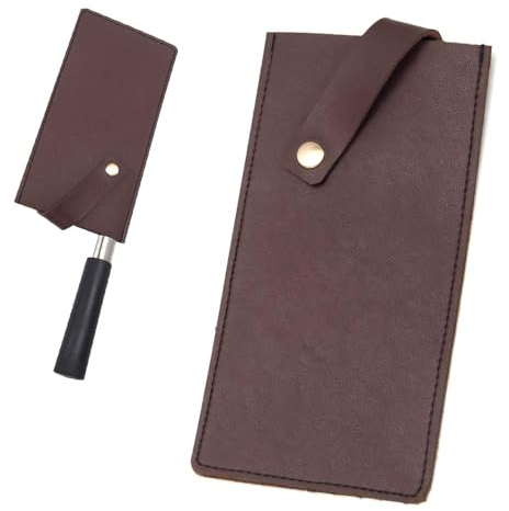 Juleioube Knife Guard for Chef Knife PU Leather Blade Edge Protectors Durable Knife Sheath for Kitchenware Protection Accessories Brown
