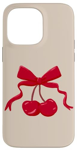 Coquette Cherry and Red Bow Case for iPhone 14 Pro Max