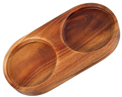 Salz- und Pfeffermühlen-Tablett | Salz- und Pfeffertablett Halter | Mühlen Tablett für Salz und Pfeffer | Vielseitiges Eleganz, Premium-Holztablett für Salz- und Pfeffermühlen, sicherer Boden,