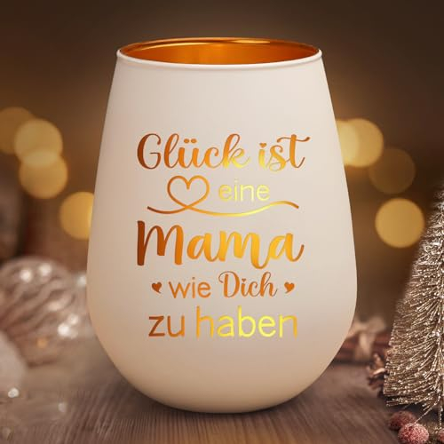 Geschenke für Mama, Teelichthalter - Mama Geschenk, Windlicht Geburtstagsgeschenk für Mama, Geschenk Mama Geburtstag, Beste Mama Geschenke von Tochter Sohn