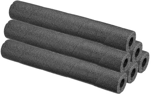 PATIKIL Pipe Insulation Foam Tube, 6Pcs 15.7 Lx1 IDx0.75 T No Adhesive Pole Wrap Pipe Cover Pool Noodles Multi-Purpose Soft Foam Tubing for Handle Outdoor Swimming Pool, Water Pipes, Black