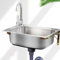 Bol Unique Évier Inox Lave-mains Bol Unique évier De Cuisine Mural Avec trépied et robinet d'eau froide Petit Évier De Commercial, Pour Buanderie Salle De Bain