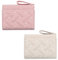 FIHODONE Lot de 2 porte-monnaie pour femme - Petit portefeuille en cuir synthétique - Avec de nombreux compartiments - Grande capacité, blanc, rose, nichts, Fraîcheur