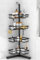 Kegii Modern Minimalist 4-Tier Black Shower Caddy - Freestanding or Wall-Assisted, Adjustable Height, No-Drill Wall Mount, Stainless Steel, 4 Compartments