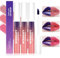 Lip Stain Peel Off, Lang Anhaltend Wasserfest Peel Off Lip Stain, Glatt & Leicht Feuchtigkeitsspendend Lipgloss Enthält Hyaluronsäure, Hochpigmentiert Flüssig Lippenstift, Wischfest (3 Stück)