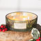 Marco Paul Extra Large Round Sage Luxury 3 Wick Scented Christmas Candle Glass Mistletoe and Fir Scent Festive Fragrance Home Decoration Gift for Woman Table Centrepiece Christmas Candle Long Burning