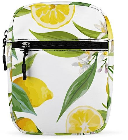 JiuPopular Borsa a tracolla, borsa a tracolla giallo limone, piccola borsa multiuso per lavoro, viaggi d'affari, Giallo limone, Taglia unica
