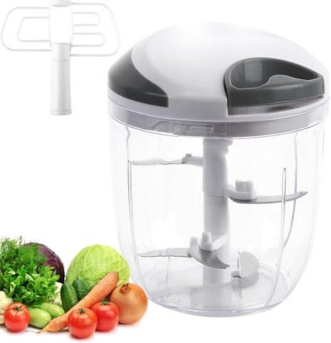SupRovare 900ML Zwiebelschneider, Gemüse Zwiebel Zerkleinerer, Gemüseschneider Manuell, Obstmixer Küche Multizerkleinerer für Salat Fleisch Knoblauch Nüsse Obst Kräuter
