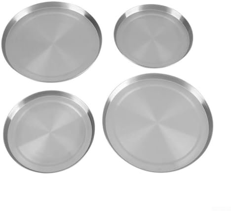 HEBEOT Lot de 4 cache-plaques de cuisson en acier inoxydable pour cuisinières électriques de taille standard 21 x 1,5 cm