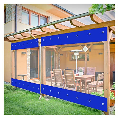 KFDDO Rideau Transparent pour Patio Résistant Aux Intempéries Eau de Bâche en Poly Claire pour Serre de Plantes Pet Hutch Toit Plastique(4x3m)
