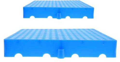 Yardwe 2 Tarimas De Plástico para Suelo: Rejilla Transpirable con Ventilación, Altura Y Área Ajustables para Almacenamiento En Sótanos Y Ventilación Mejorada.