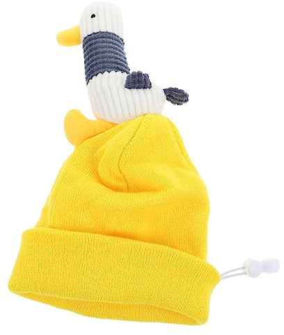 Skihelmbezug Elastisch Gelb aus Garn mit Einhornpuppe | Skihelm Überzug Mädchen, Waschbar und Leicht, Outdoor Skiausrüstung für Schneesport