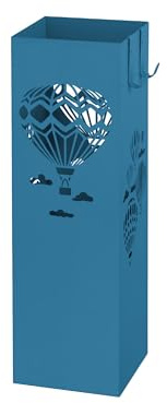 Baroni Home - Porte-parapluies au design moderne en métal avec ballons 2 crochets et bac d’égouttement amovible, 16 x 16 x 49 cm, bleu