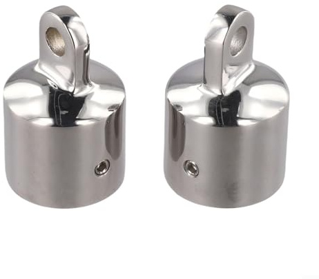 MKTOLHUS 2 piezas de toldo externo para barco marino, accesorios superiores de acero inoxidable 316, herrajes resistentes y pulidos resistentes a la corrosión para marco Bimini yate o toldo (30 mm)
