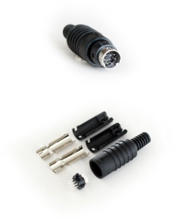 8 PIN - Mini DIN Male Solder Connector - Audio Video & Data Cable End Plug SVHS - Loops