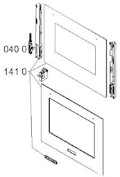 PORTE FOUR EXTERIEURE REP 1410 pour FOUR WHIRLPOOL - 481010491920