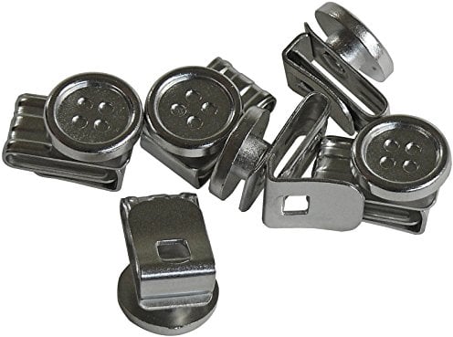 Harrys-Collection Herren Damen Knopfclip On Knöpfe in 4 Farben 6 er Pack, Farben:silber