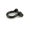 Ganzoo Set di 10 grilli in acciaio, 25 mm x 22 mm, con tappo a vite di alta qualità, forma Omega – per braccialetti paracord, cordini, cinture, collari, ecc. Colore: nero, taglia S