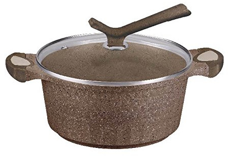 rukauf HQ Premium Topf Kochtopf mit Marmor-Beschichtung 11 Liter 32cm Durchmesser Marmor Design Kasan/Kazan
