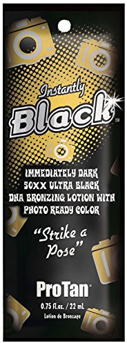 ProTan Instantly Black 50XX DHA Bronzing Lotion, Ultra Black 22 ml