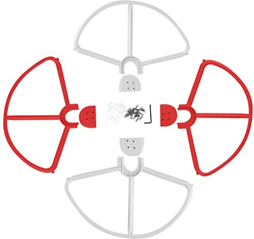 vhbw 4X Propellerschutz kompatibel mit DJI Phantom 3 Advanced, 3 Professional, 2 Vision, 2 Vision + Plus, FC40, 2 Drohne, Rot, Weiß