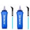 AONIJIE Lot de 2 bouteilles d'eau pliables en TPU souple pour sac d'hydratation, 500 ml avec paille pour course à pied, randonnée, cyclisme, escalade