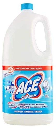 ACE+ Klassisches Bleichmittel, 3 l, für Keramik, Porzellan, Fliesen, Kunststoff, Gummi, Edelstahl, Glas, Toilette, Waschbecken, Boden, Badewanne