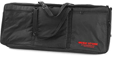MUSIC STORE KC-24 II Keyboardtasche, 134x31x16cm, Schwarz, Nylon, Reißverschluss, 20mm Polsterung, Vortasche, Stabile Griffe, Stoßschutz, Passend für, Casio, Kawai