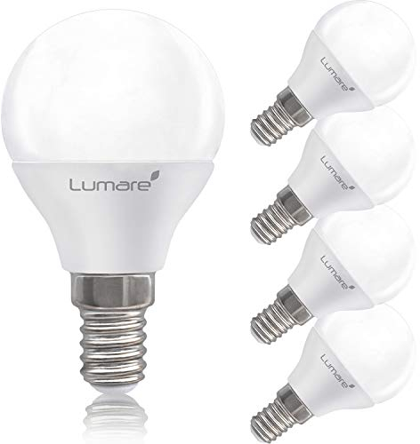 Lumare LED Lampe 5W G45 Tropfenform | Fassung E14 LED Warmweiß 2700K Leuchtmittel | 470 Lumen Glühbirnen | Ersetzt 40W Birnen | Licht Abstrahlwinkel 270° | 5er Set