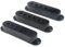 Unxuey Lot de 3 cache-micros noirs pour guitare électrique 48/50/52 mm à bobine simple 6 trous pour Fender Stratocaster Strat ST pièces de rechange