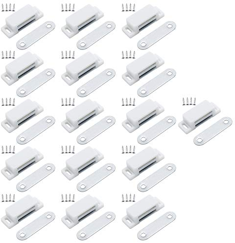 16 Pack fermoirs magnétiques Magnétique Porte Catch Placard Aimant Attrape Meubles Fermeture Magnétique Aimants Serrure Forte Verrou Armoires De Cuisine tiroir Aimant Porte Plus ferme Placard