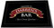 ARTYLICIOUS Personalised Red Ribbon printed Bar/Man Cave, Door mat 60 x 40cm, non slip base mat, home from home