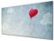 banjado Glas Magnettafel (120 x 60cm) - Magnetwand Glas - Magnetpinnwand als Memoboard - Pinnwand Magnettafel Küche, Büro, Kinderzimmer - Herzballon