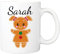 Pickhut Personalised Christmas Name Mug with Gingerbread Woman Family Coffee Hot Chocolate Mug for Xmas Eve Box